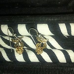 24k Rose earrings